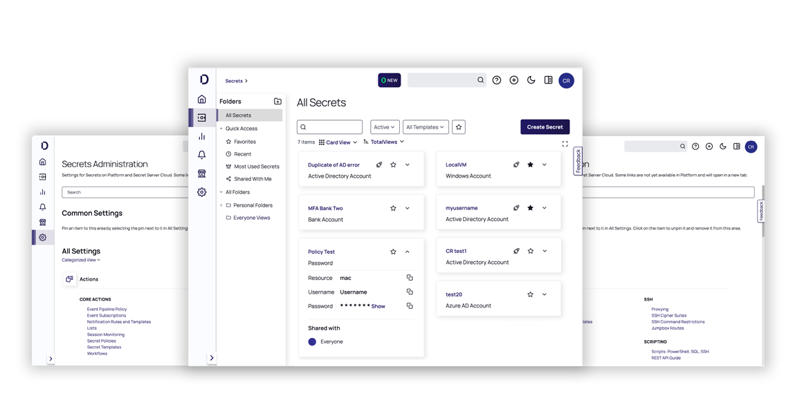 Delinea Secret Server 管理介面